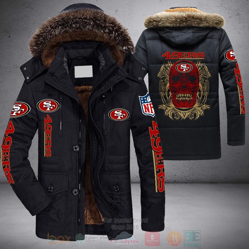 NFL San Francisco 49ers Red Skull Parka Jacket