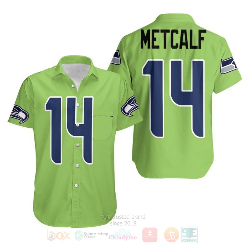 NFL Seattle Seahawks D K Metcalf Green Rush Legend Hawaiian Shirt