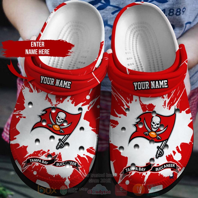 NFL Tampa Bay Buccaneers Custom Name Crocband Crocs Clog Shoes