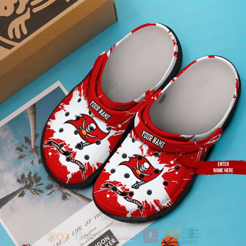NFL Tampa Bay Buccaneers Custom Name Crocband Crocs Clog Shoes 1