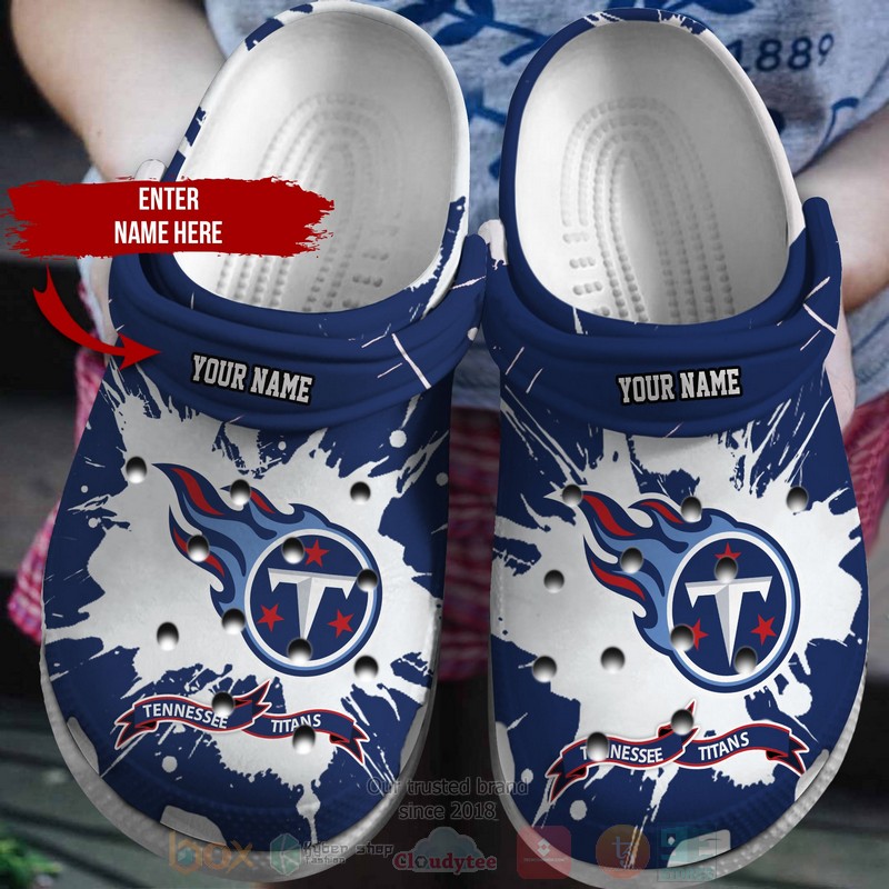 NFL Tennessee Titans Custom Name Crocband Crocs Clog Shoes