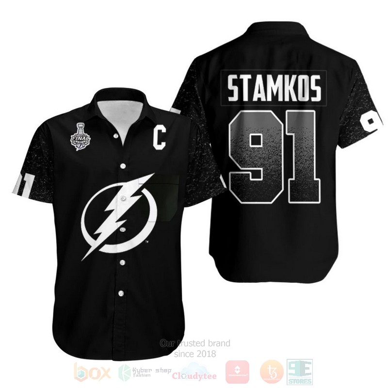 NHL Tampa Bay Lightning Steven Stamkos Black Hawaiian Shirt