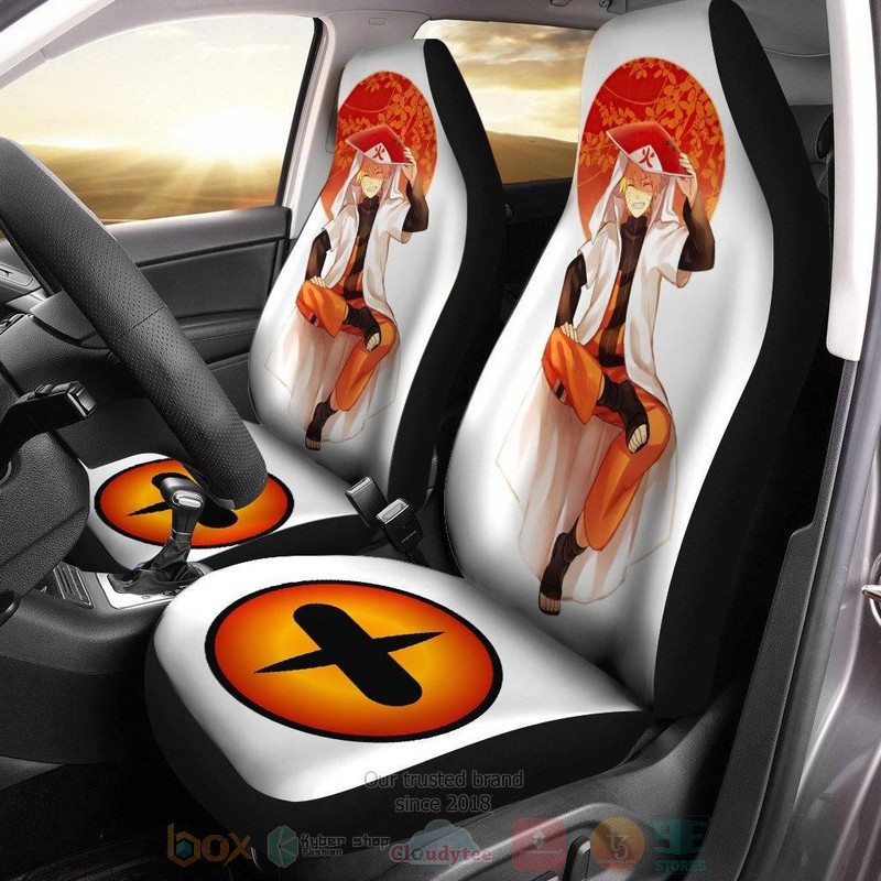 Naruto Eyes With Hokage Suit Car Seat Cover