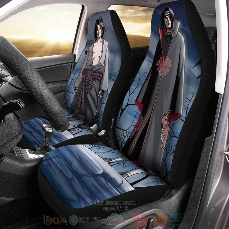 Naruto Itachi And Sasuke Uchiha Windy Night Car Seat Cover