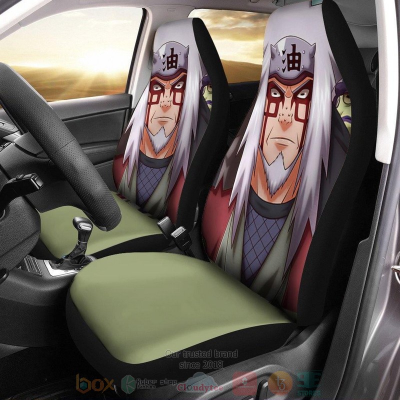 Naruto Jiraiya With Fukasaku And Shima Car Seat Cover