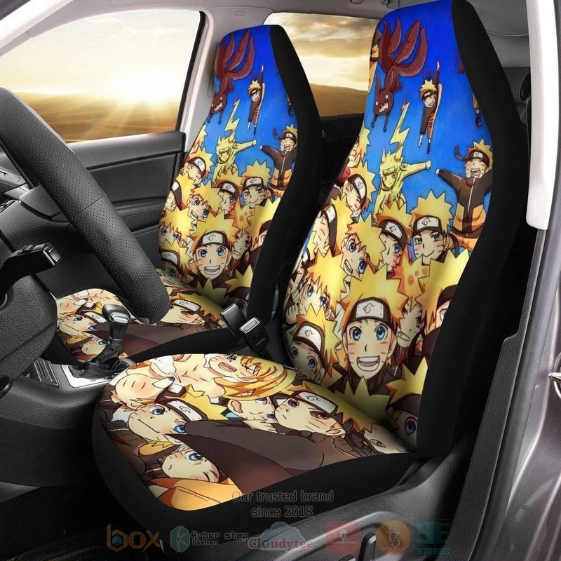 Naruto Multiple Naruto Shapes Car Seat Cover