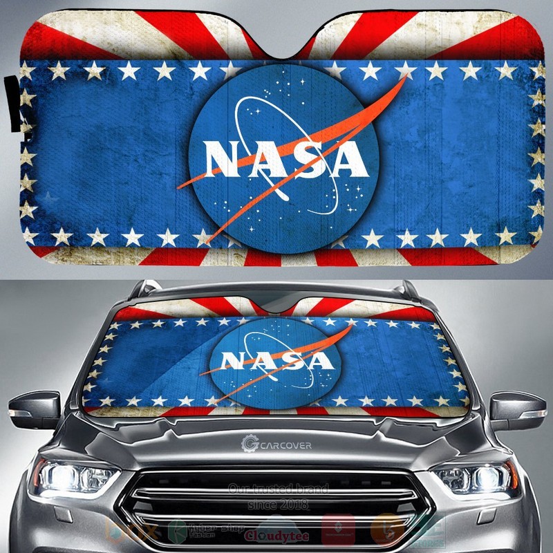 Nasa National Aeronautics And Space Administration Car Sunshade