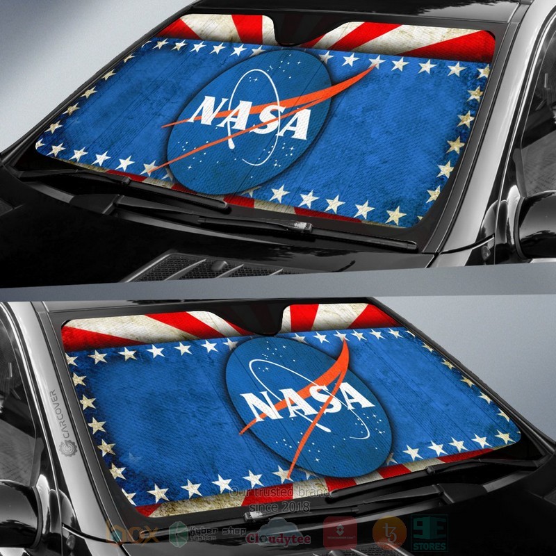Nasa National Aeronautics And Space Administration Car Sunshade 1