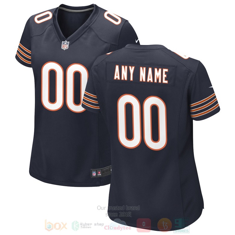 Navy Chicago Bears Personalized Football Jersey