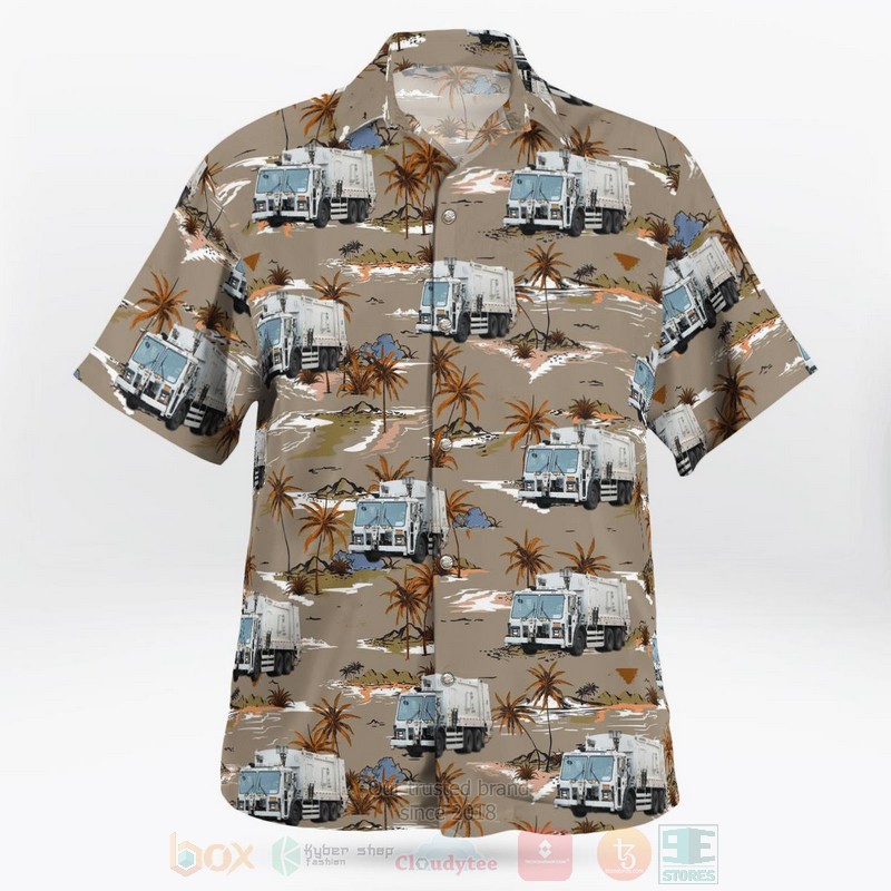 New York City Department of Sanitation DSNY Collection Truck Hawaiian Shirt 1