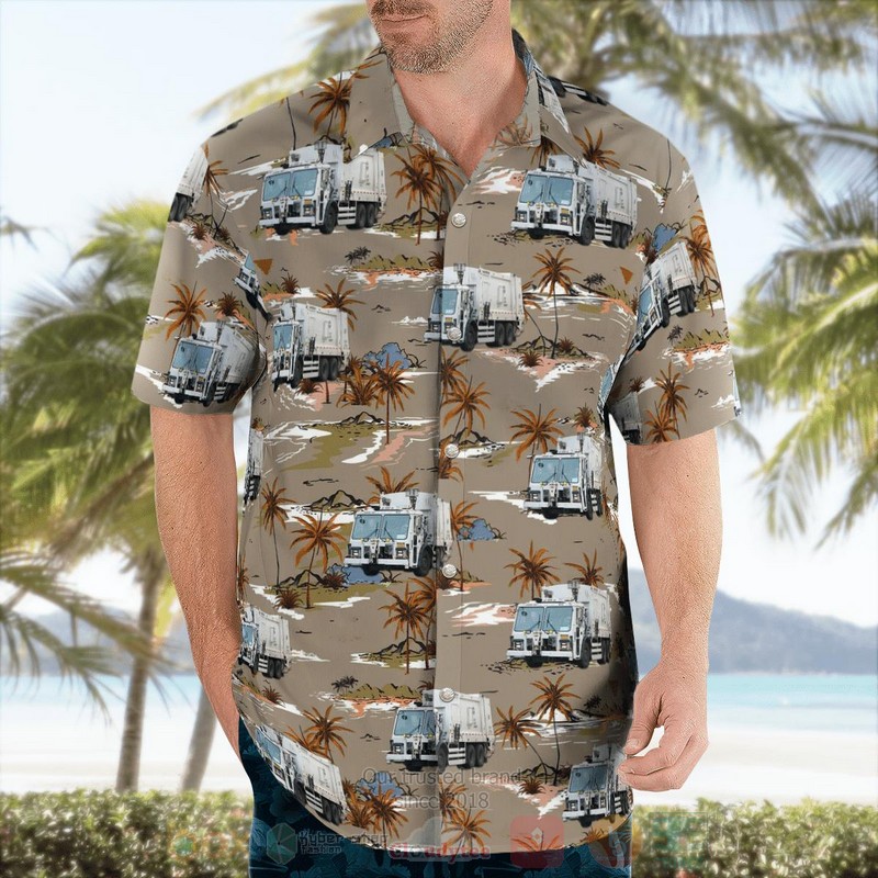 New York City Department of Sanitation DSNY Collection Truck Hawaiian Shirt 1 2
