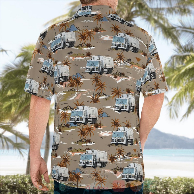 New York City Department of Sanitation DSNY Collection Truck Hawaiian Shirt 1 2 3