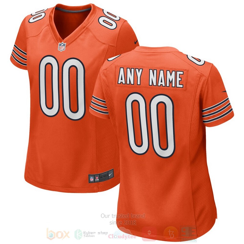 Orange Chicago Bears Alternate Personalized Football Jersey