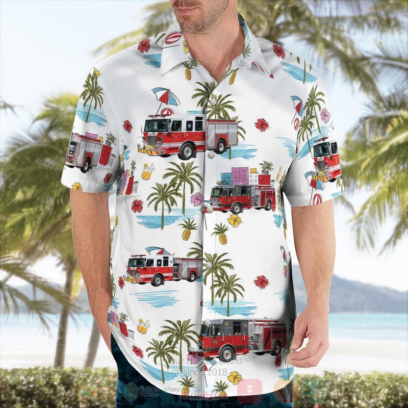 Ormond Beach Florida Ormond Beach Fire Department Hawaiian Shirt 1 2 3
