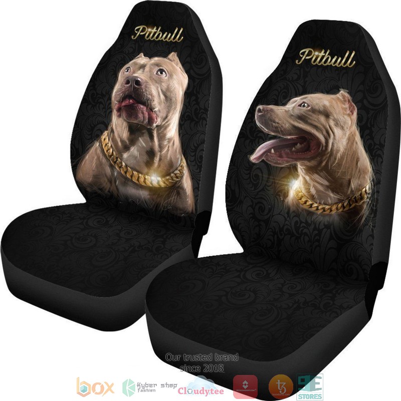 Pitbull Dog Car Seat Covers 1