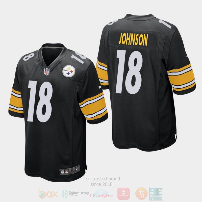 Pittsburgh Steelers 18 Diontae Johnson 2019 Draft Black Football Jersey