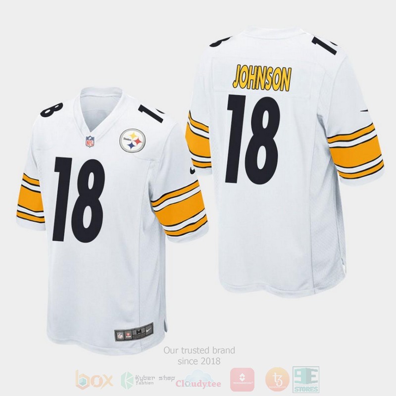 Pittsburgh Steelers 18 Diontae Johnson 2019 Draft White Football Jersey
