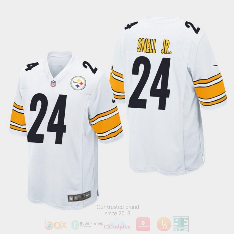 Pittsburgh Steelers 24 Benny Snell Jr. 2019 Draft White Football Jersey