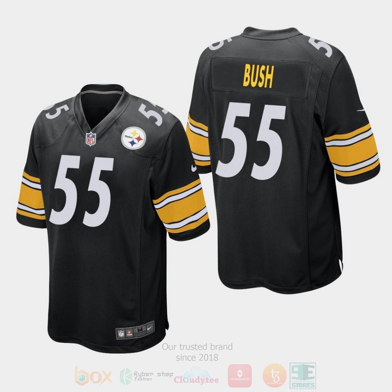 Pittsburgh Steelers 55 Devin Bush 2019 Draft Black Football Jersey