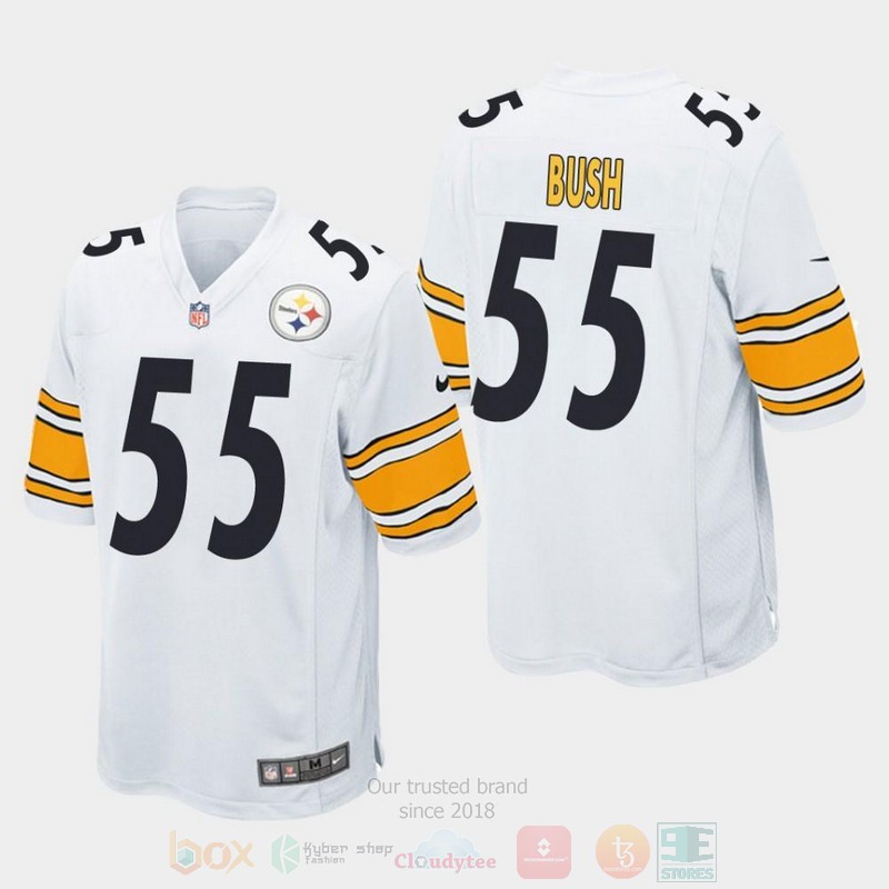 Pittsburgh Steelers 55 Devin Bush 2019 Draft White Football Jersey