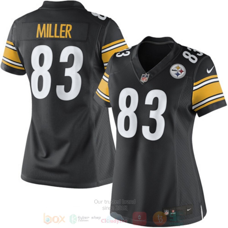 Pittsburgh Steelers Heath Miller Black Football Jersey