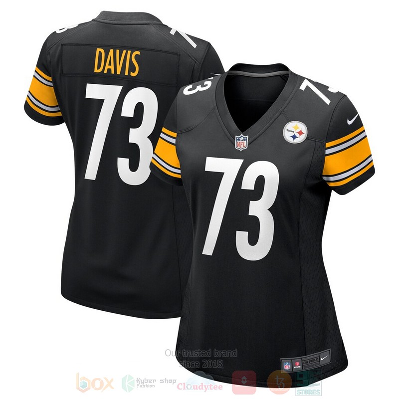 Pittsburgh Steelers NFL Carlos Davis Black Football Jersey
