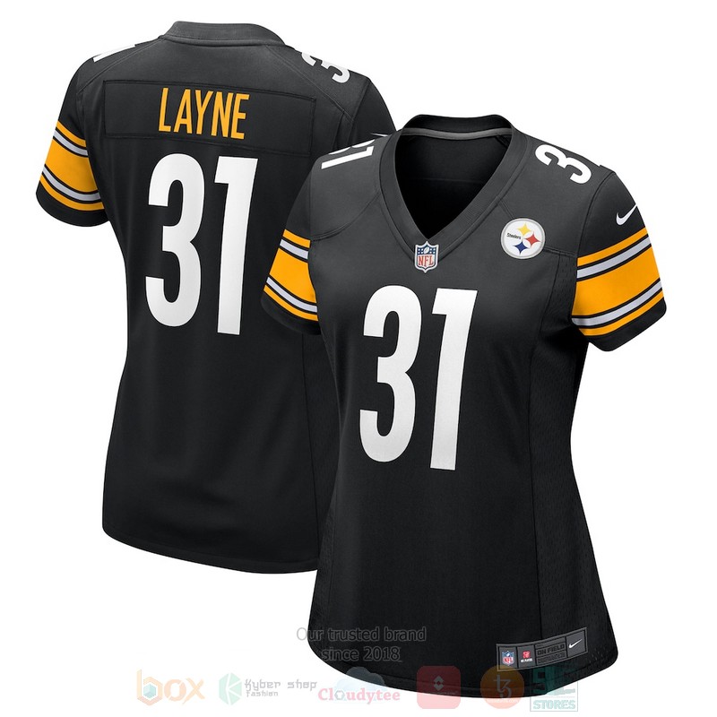 Pittsburgh Steelers NFL Justin Layne Black Football Jersey