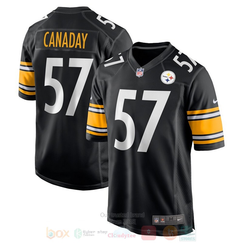 Pittsburgh Steelers NFL Kameron Canaday Black Football Jersey
