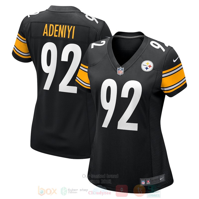 Pittsburgh Steelers Olasunkanmi Adeniyi Black NFL Football Jersey