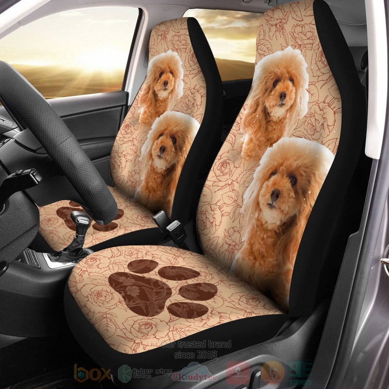 Poodle Dog Cute Car Seat Cover