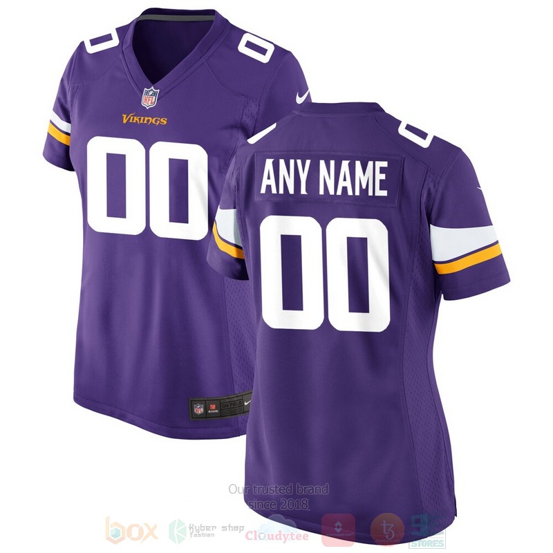 Purple Minnesota Vikings Custom Football Jersey