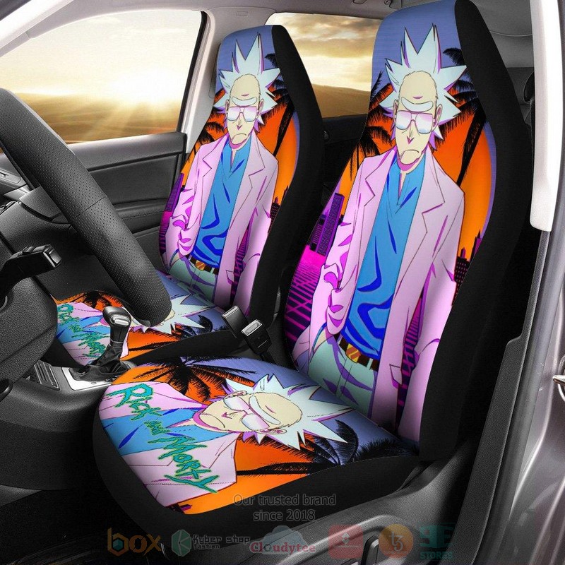 Rick and Morty Pink Car Seat Cover