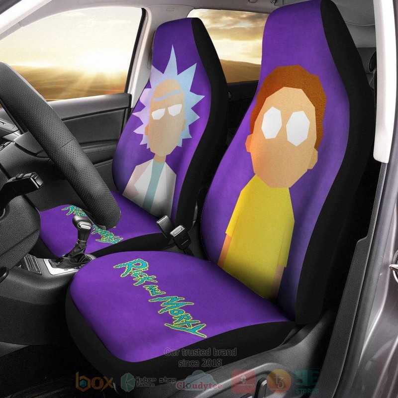 Rick and Morty Purple Car Seat Cover