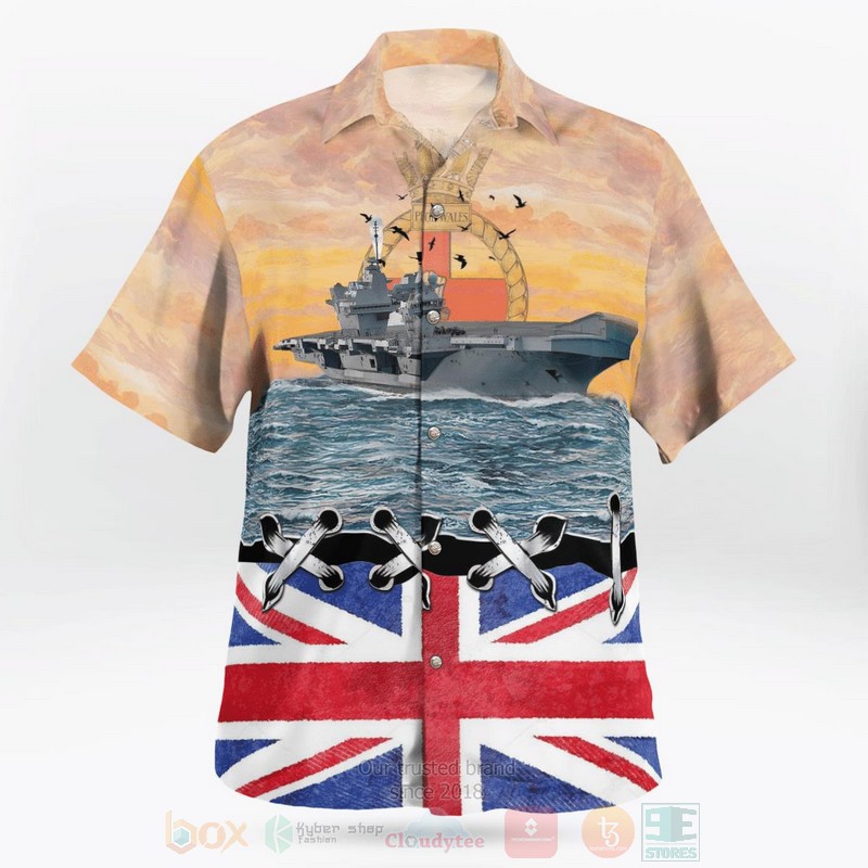 Royal Navy HMS Prince of Wales R09 Hawaiian Shirt 1
