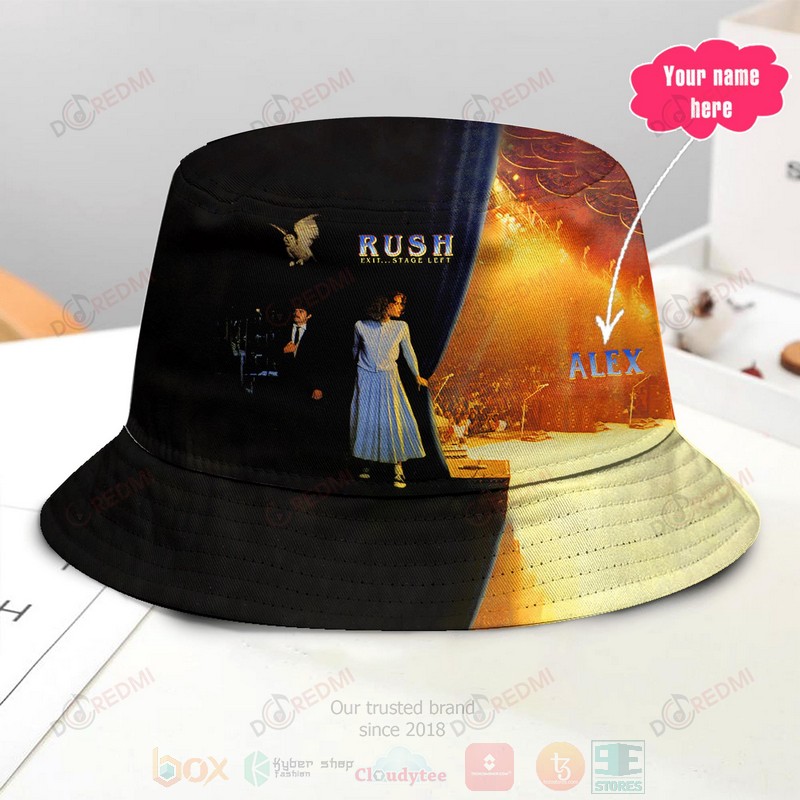 Rush Exit Stage Left Custom Name Bucket Hat