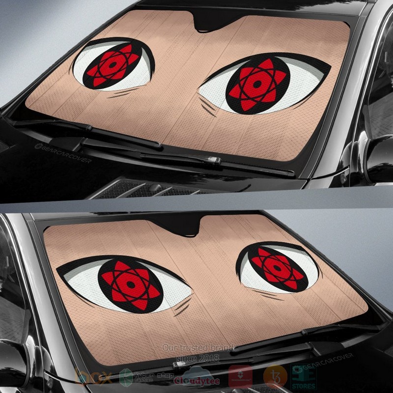 Sasuke Mangekyou Naruto Anime Car Sunshade 1