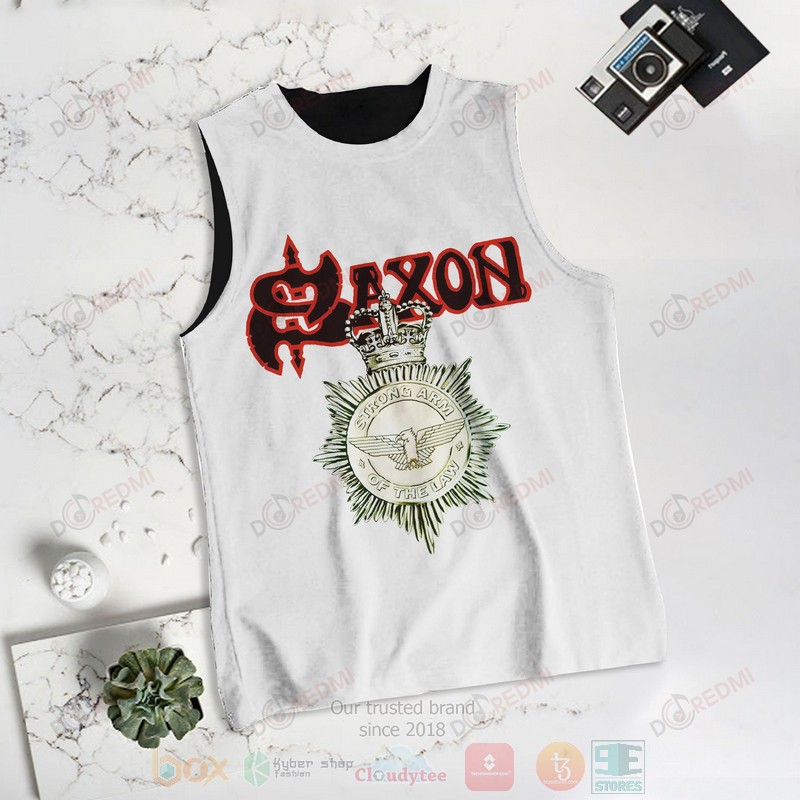 NEW Saxon Strong Arm of the Law Album 3D Tank Top2