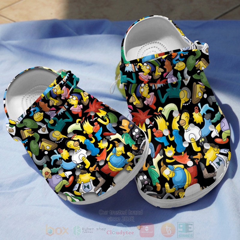 Simpsons Abstract Crocband Crocs Clog Shoes