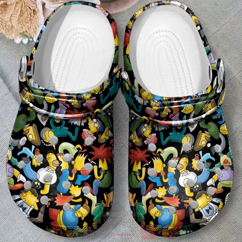 Simpsons Abstract Crocband Crocs Clog Shoes 1