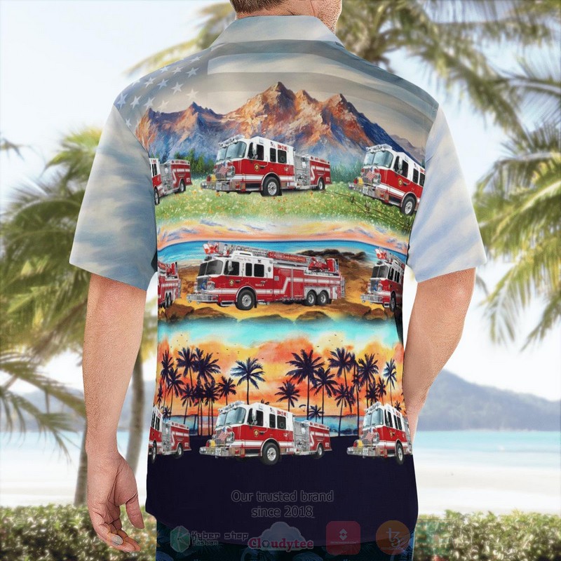 South Farmingdale Fire Department Farmingdale New York Fleet Hawaiian Shirt 1 2 3