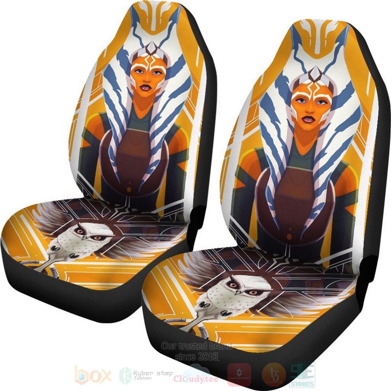 Star Wars Movie Ahsoka Tona Owl In Glass Car Seat Covers 1