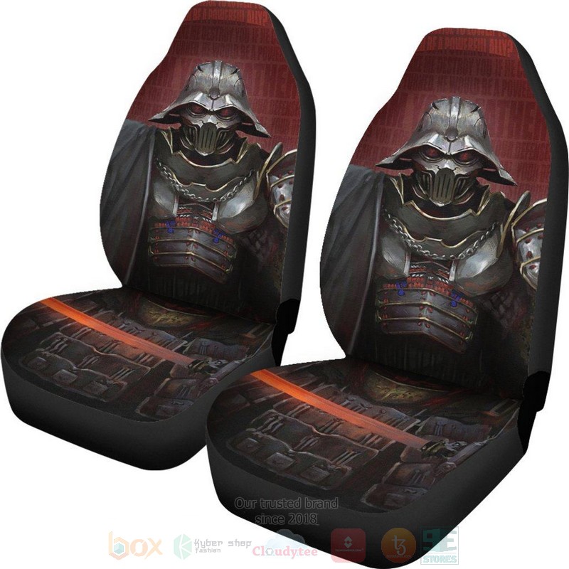 Star Wars Movie Samurai Darth Vader Red Text Car Seat Covers 1