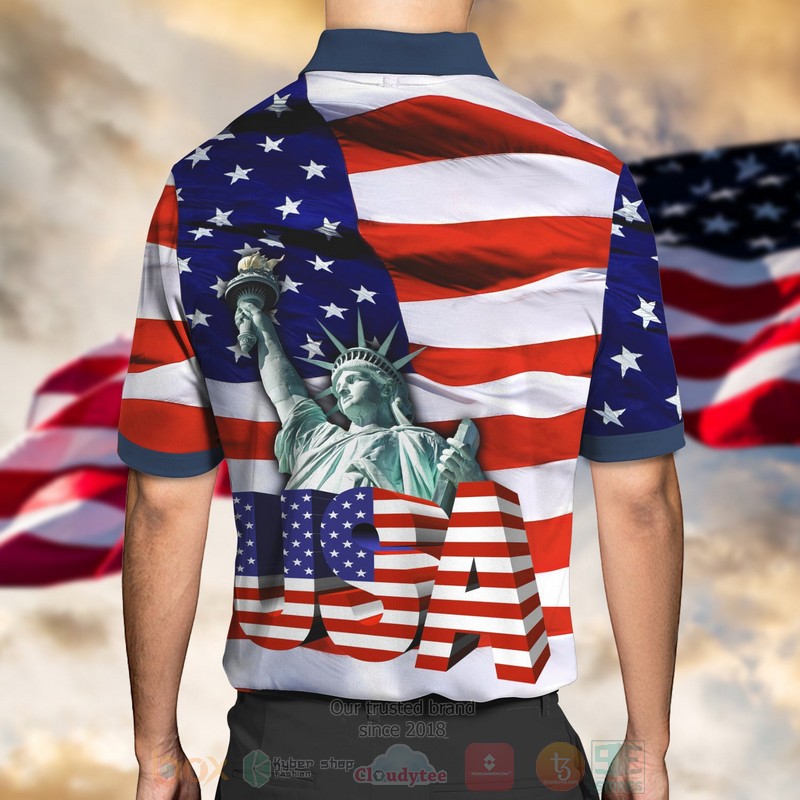 Statue of Liberty Happy 4th of July Polo Shirt 1
