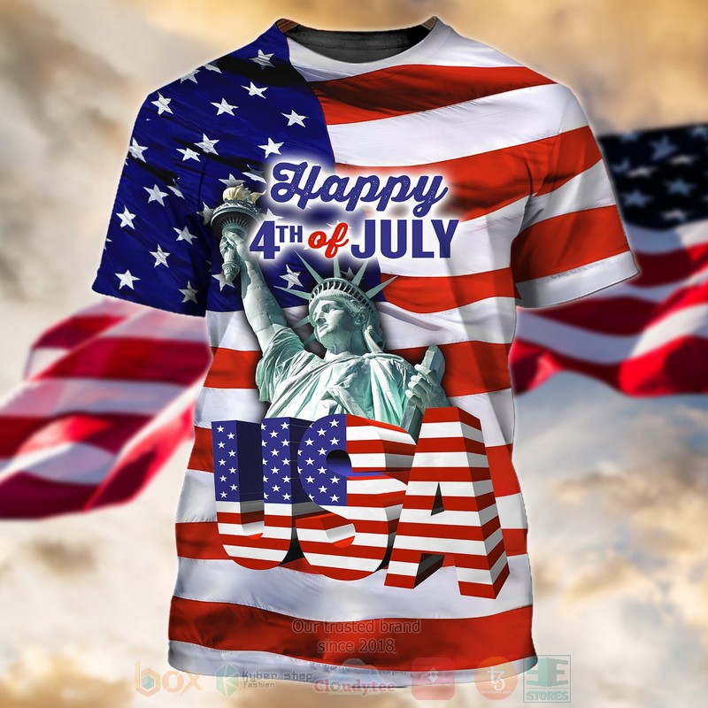 Statue of Liberty Happy 4th of July T Shirt