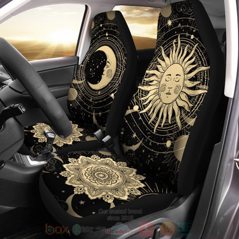 Sun And Moon Mandala Car Seat Cover