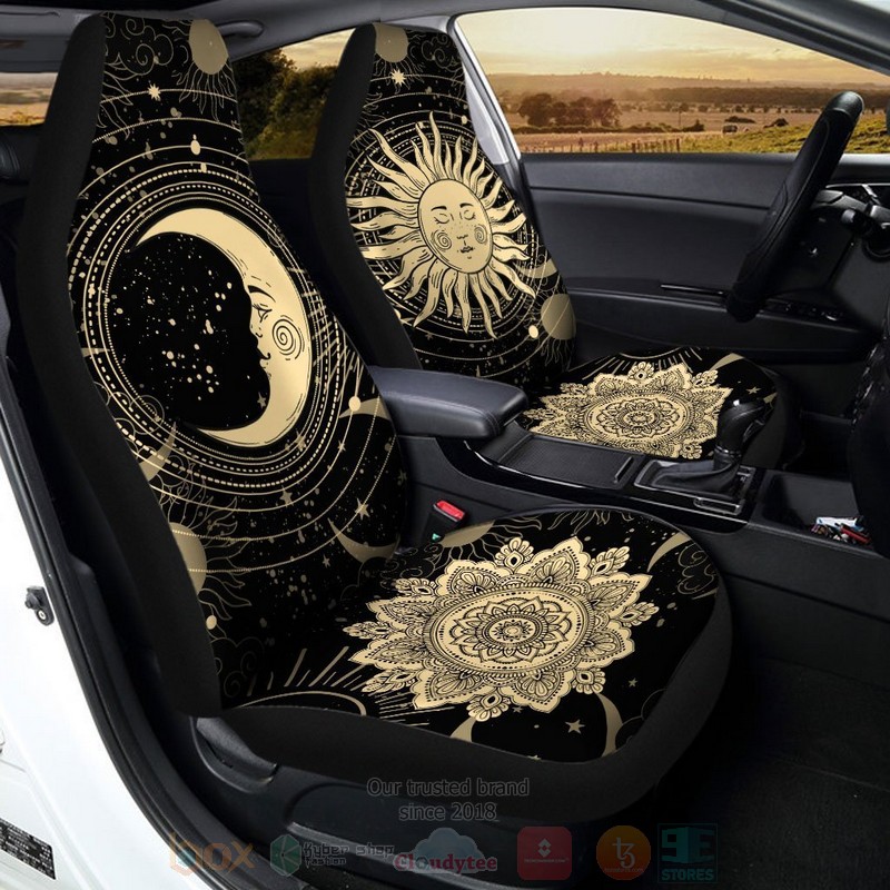 Sun And Moon Mandala Car Seat Cover 1