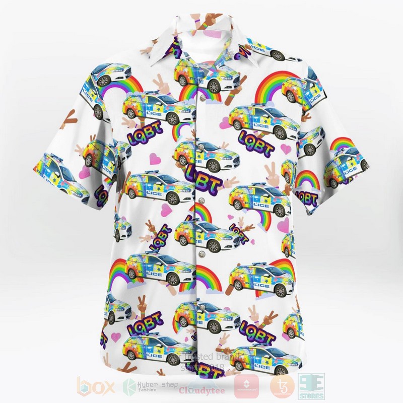 Sussex UK Sussex Police LGBT Car Hawaiian Shirt 1