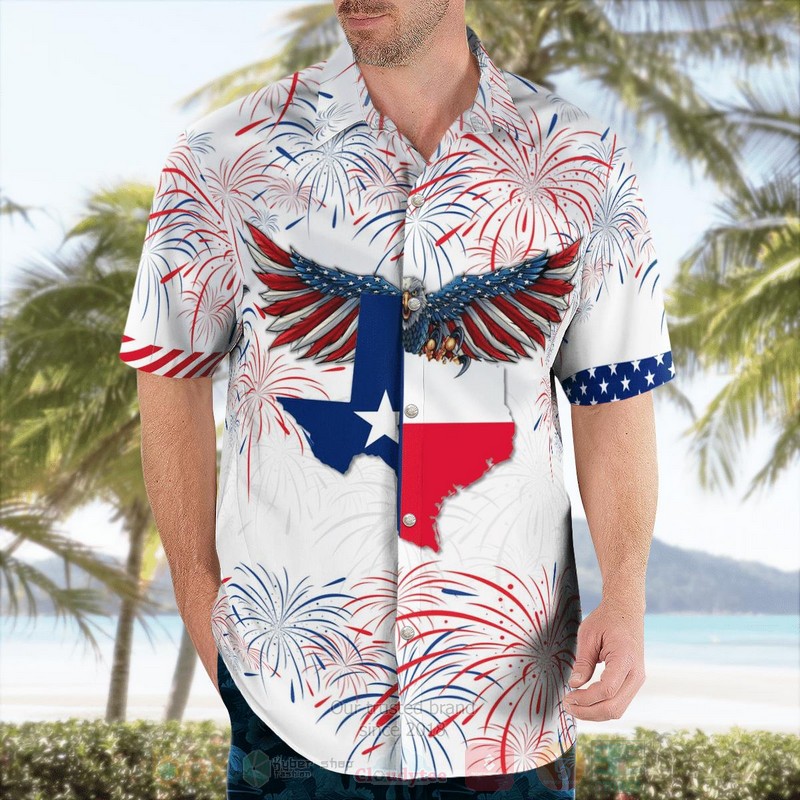 Texas Eagle Flag 4th of July Hawaiian Shirt 1 2
