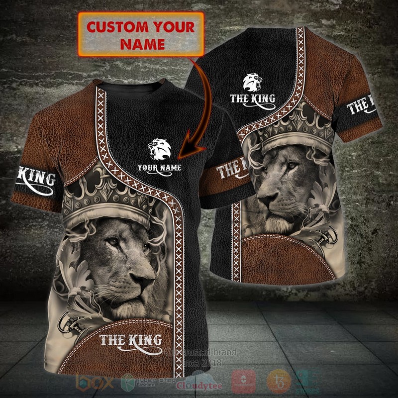 The King Custom Name Black Brown T Shirt