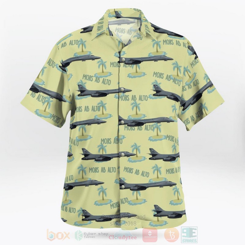 US Air Force 7th Bomb Wing 7 BW Rockwell B 1 Lancer Hawaiian Shirt 1 2